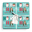 Personalised Christmas Wrapping Paper - Ho Ho Ho - Add Photo & Text