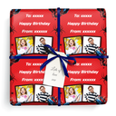Personalised Birthday Wrapping Paper - Spider Man - Add Text & 2 Photo