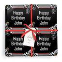 Personalised Birthday Wrapping Paper - Motorbike - Add Text