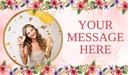 Personalised Party Prom Banner - Pink Floral Design - 1 Photo Upload
