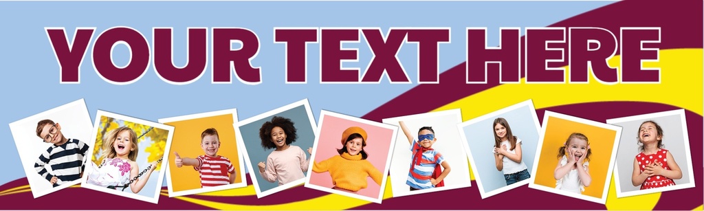 Personalised Football Party Banner - Aston Villa - Custom Text 9 Photos