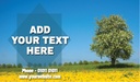Personalised Church Banner - Custom Text -  Green Tree Design