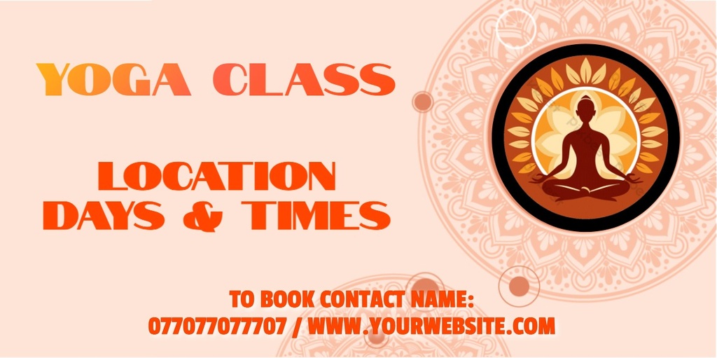Yoga Class Banner - Add Text - Business Banner